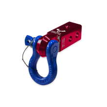 Load image into Gallery viewer, B'oh 3/4 Spin Pin Shackle and Mohawk 2.0 Receiver Combo Red Rum / Blue Balls Moose Knuckle Offroad