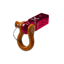 Load image into Gallery viewer, B'oh 3/4 Spin Pin Shackle and Mohawk 2.0 Receiver Combo Red Rum / Obscene Orange Moose Knuckle Offroad