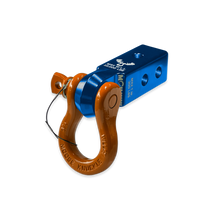Load image into Gallery viewer, B&#39;oh 3/4 Spin Pin Shackle and Mohawk 2.0 Receiver Combo Blue Pill / Obscene Orange Moose Knuckle Offroad