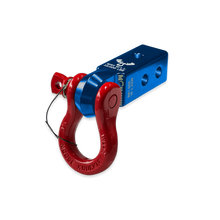 Load image into Gallery viewer, B'oh 3/4 Spin Pin Shackle and Mohawk 2.0 Receiver Combo Blue Pill / Flame Red Moose Knuckle Offroad