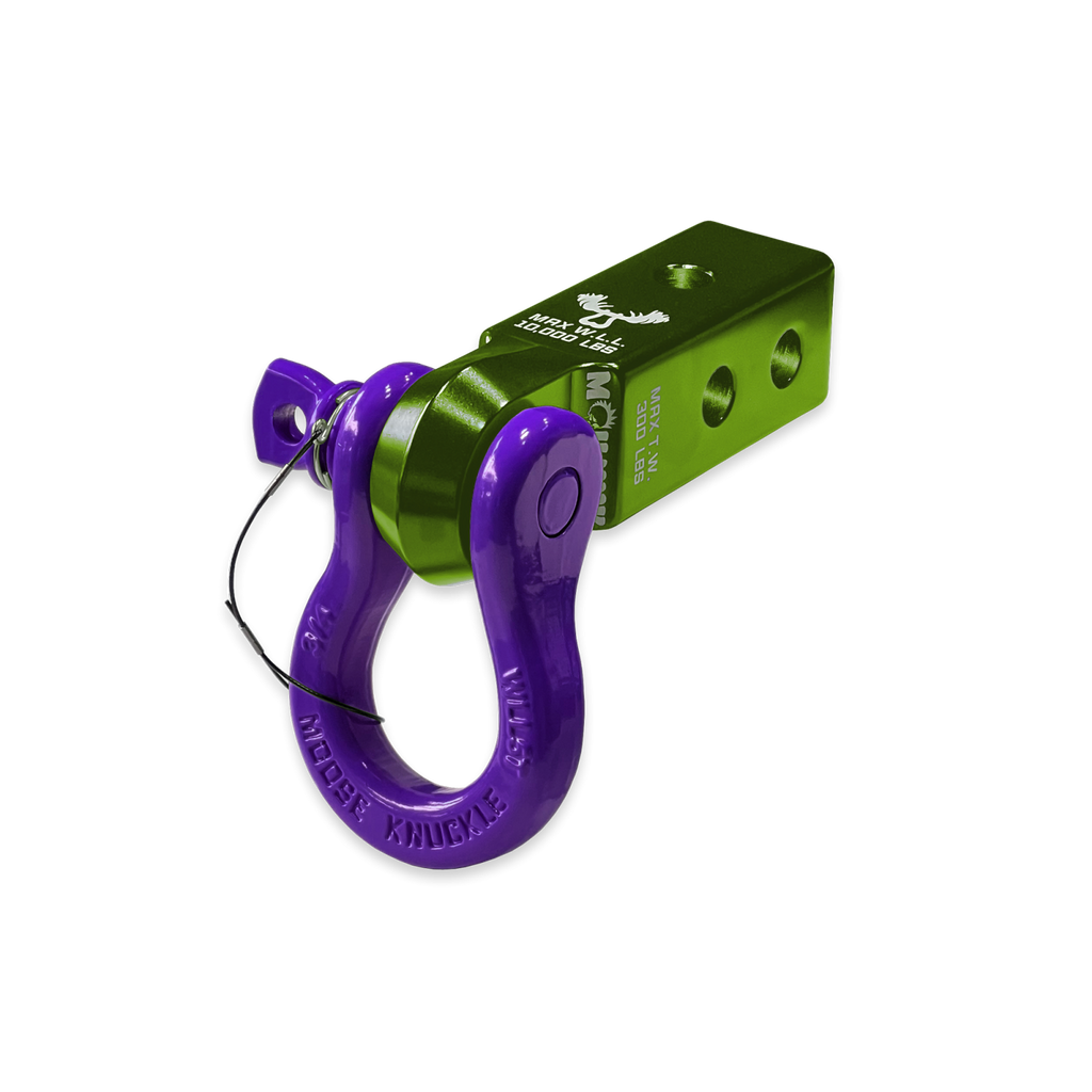 B'oh 3/4 Spin Pin Shackle and Mohawk 2.0 Receiver Combo Bean Green / Grape Escape Moose Knuckle Offroad