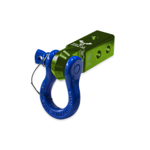Load image into Gallery viewer, B&#39;oh 3/4 Spin Pin Shackle and Mohawk 2.0 Receiver Combo Bean Green / Blue Balls Moose Knuckle Offroad