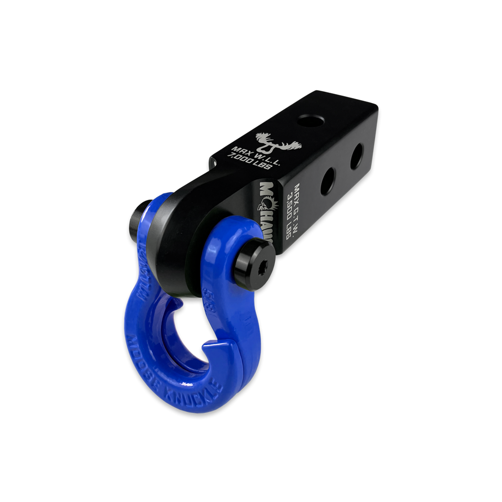 Jowl 5/8 Split Shackle and Mohawk 2.0 x 5/8 Receiver Combo Black Lung / Blue Balls Moose Knuckle Offroad