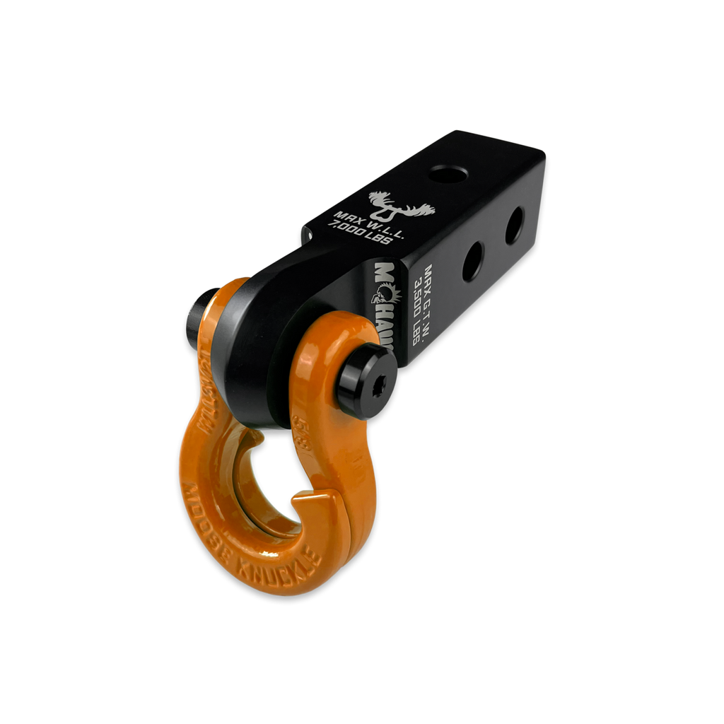 Jowl 5/8 Split Shackle and Mohawk 2.0 x 5/8 Receiver Combo Black Lung / Obscene Orange Moose Knuckle Offroad