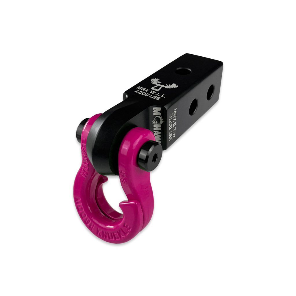 Jowl 5/8 Split Shackle and Mohawk 2.0 x 5/8 Receiver Combo Black Lung / Pogo Pink Moose Knuckle Offroad