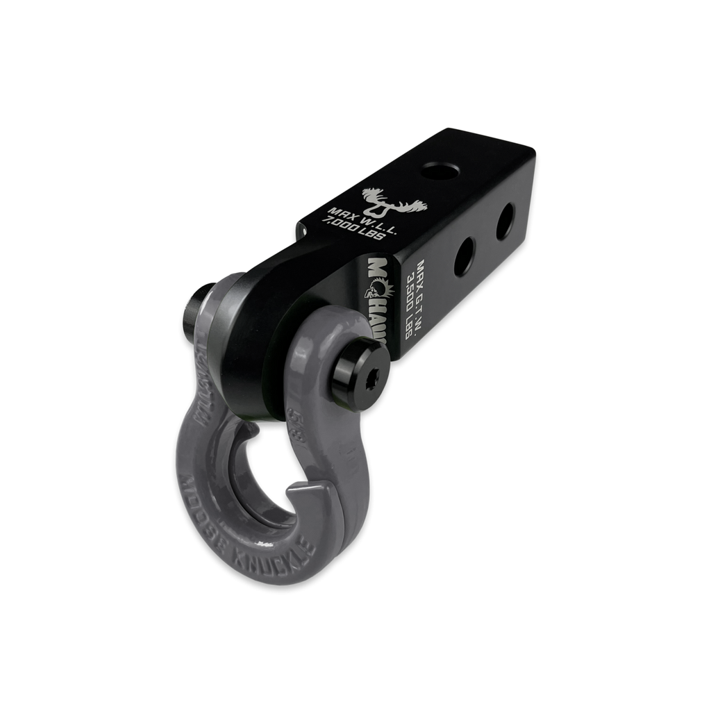 Jowl 5/8 Split Shackle and Mohawk 2.0 x 5/8 Receiver Combo Black Lung / Gun Gray Moose Knuckle Offroad