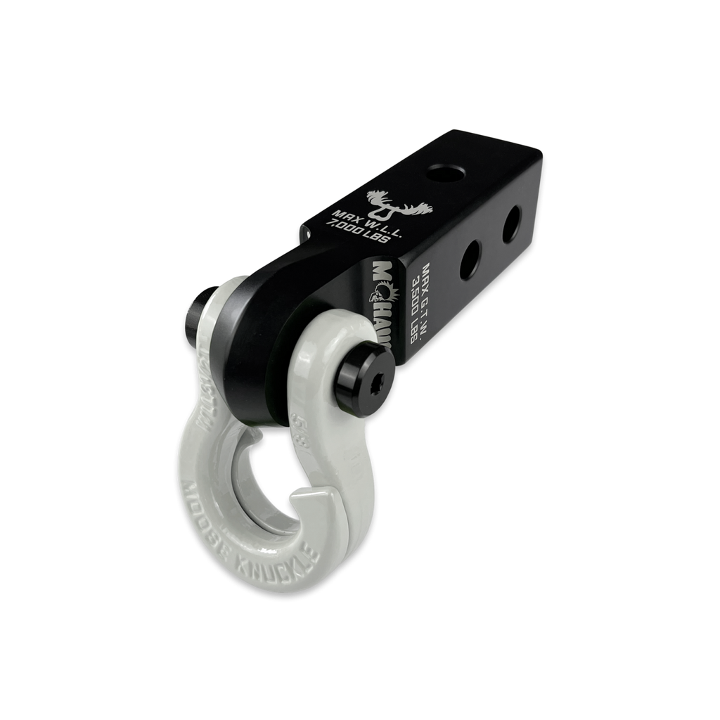 Jowl 5/8 Split Shackle and Mohawk 2.0 x 5/8 Receiver Combo Black Lung / Pure White Moose Knuckle Offroad