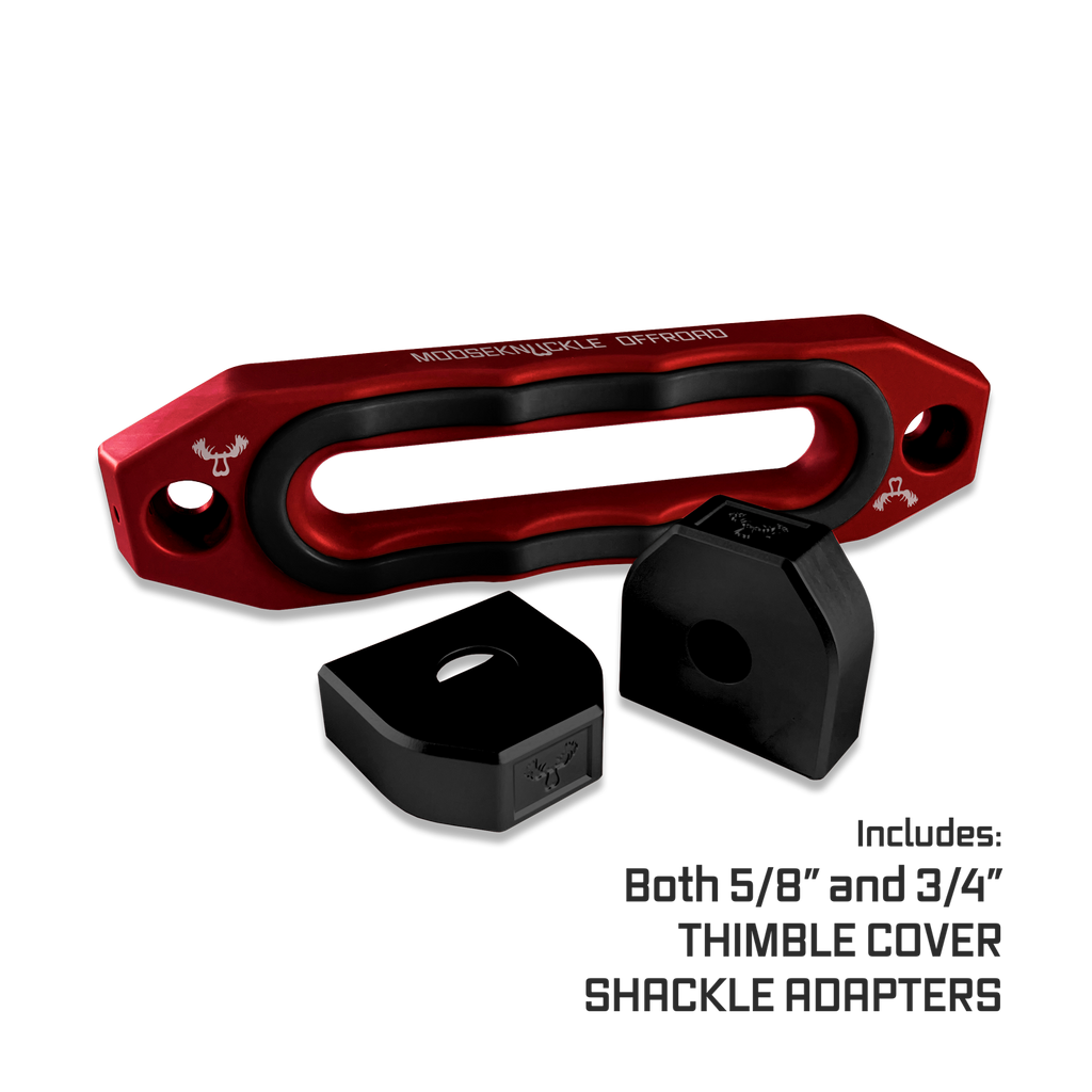 Jawse Winch Fairlead Red Rum / Black Hole Moose Knuckle Offroad
