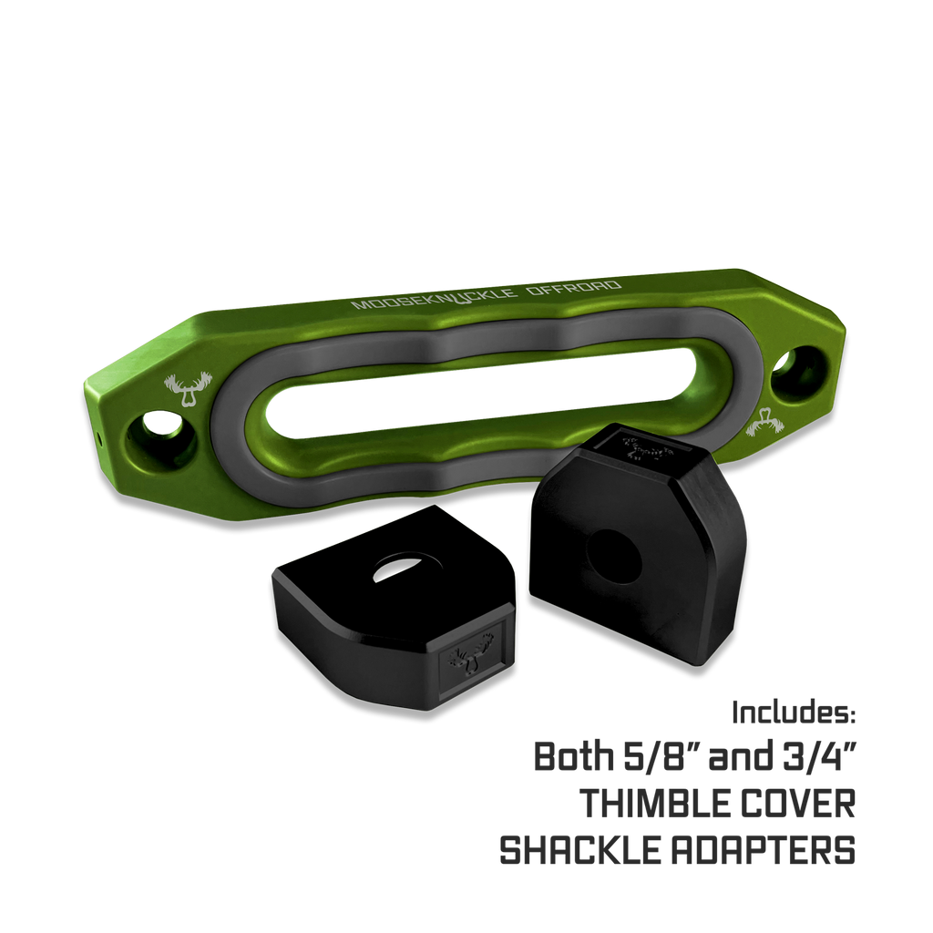Jawse Winch Fairlead Bean Green / Gun Gray Moose Knuckle Offroad