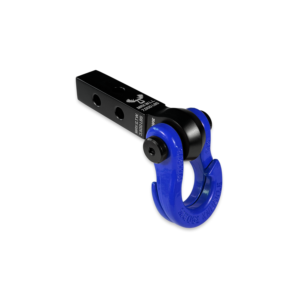 Jowl 5/8 Split Shackle and Mohawk 1.25 Receiver Combo Black Lung / Blue Balls Moose Knuckle Offroad