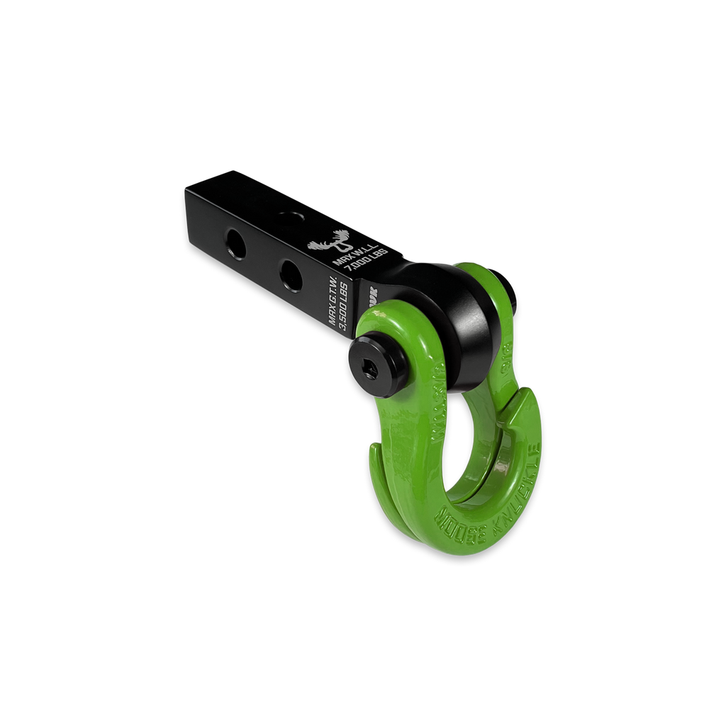 Jowl 5/8 Split Shackle and Mohawk 1.25 Receiver Combo Black Lung / Sublime Green Moose Knuckle Offroad