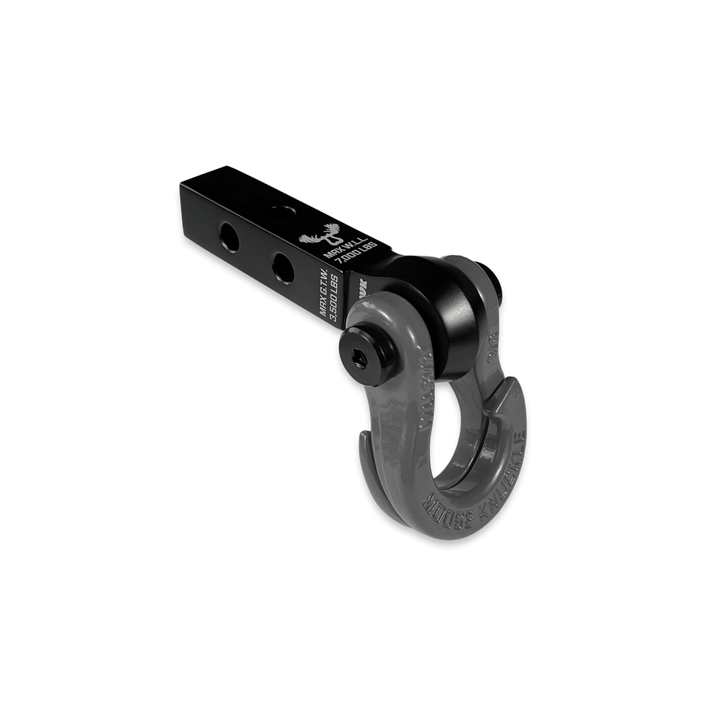 Jowl 5/8 Split Shackle and Mohawk 1.25 Receiver Combo Black Lung / Gun Gray Moose Knuckle Offroad