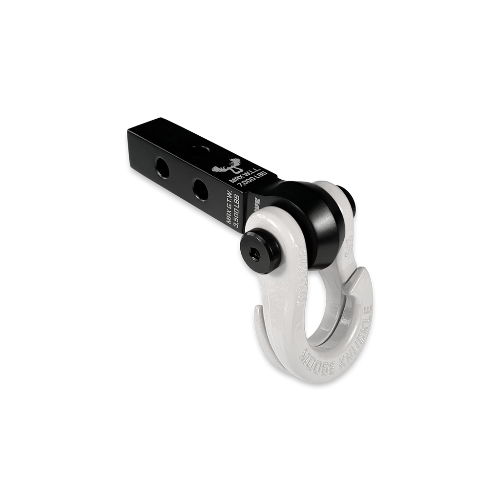 Jowl 5/8 Split Shackle and Mohawk 1.25 Receiver Combo Black Lung / Pure White Moose Knuckle Offroad