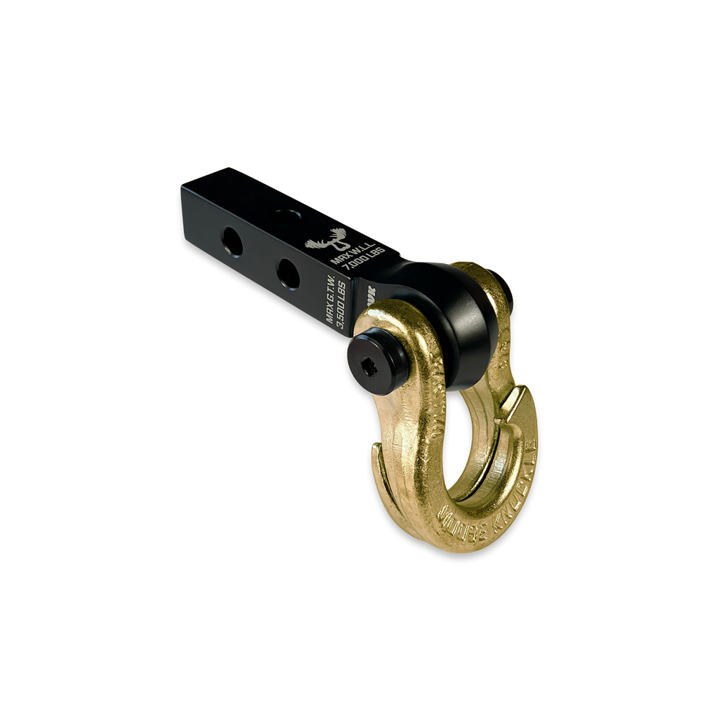 Jowl 5/8 Split Shackle and Mohawk 1.25 Receiver Combo Black Lung / Brass Knuckle Moose Knuckle Offroad
