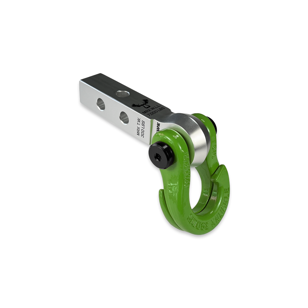 Jowl 5/8 Split Shackle and Mohawk 1.25 Receiver Combo Atomic Silver / Sublime Green Moose Knuckle Offroad