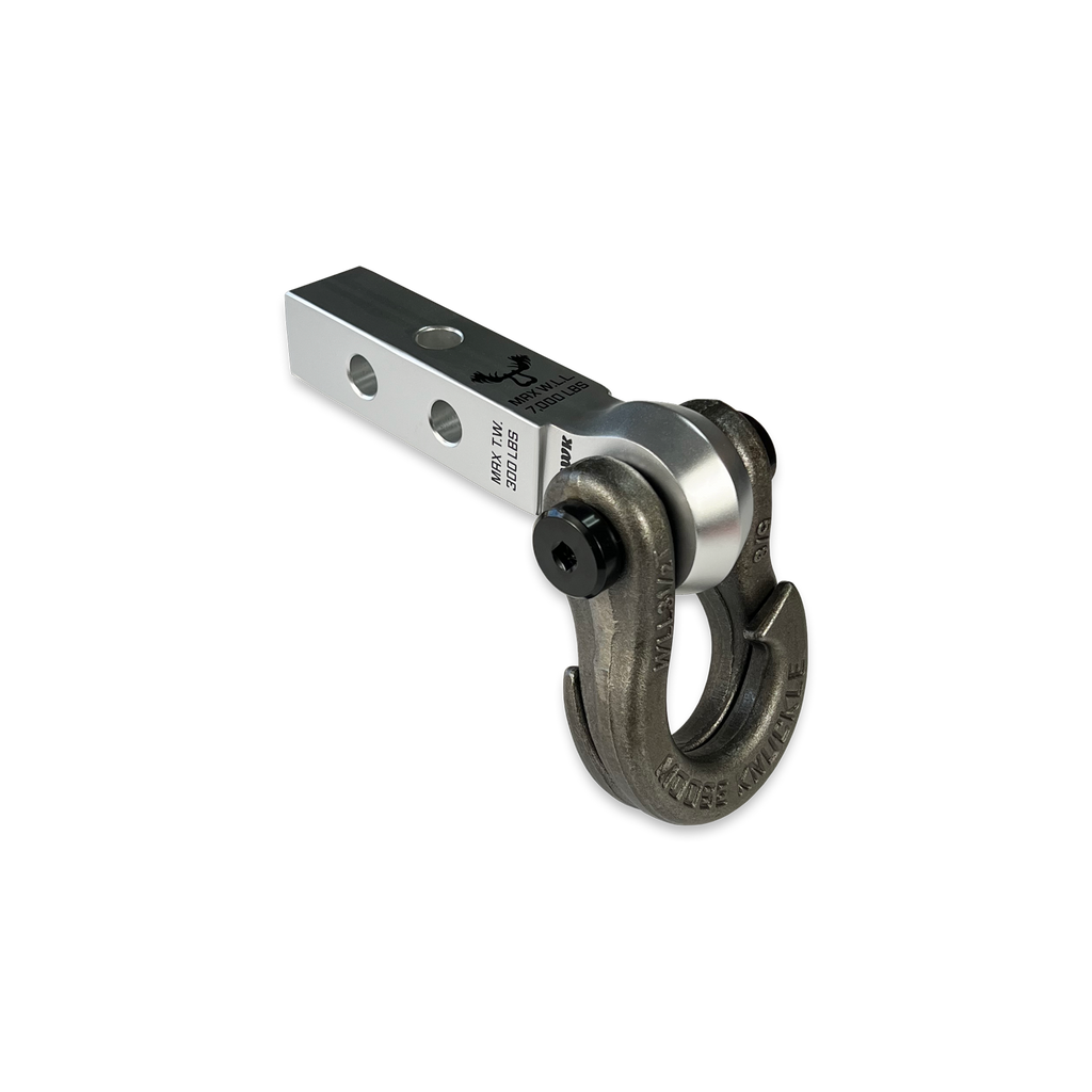 Jowl 5/8 Split Shackle and Mohawk 1.25 Receiver Combo Atomic Silver / Raw Dog Moose Knuckle Offroad