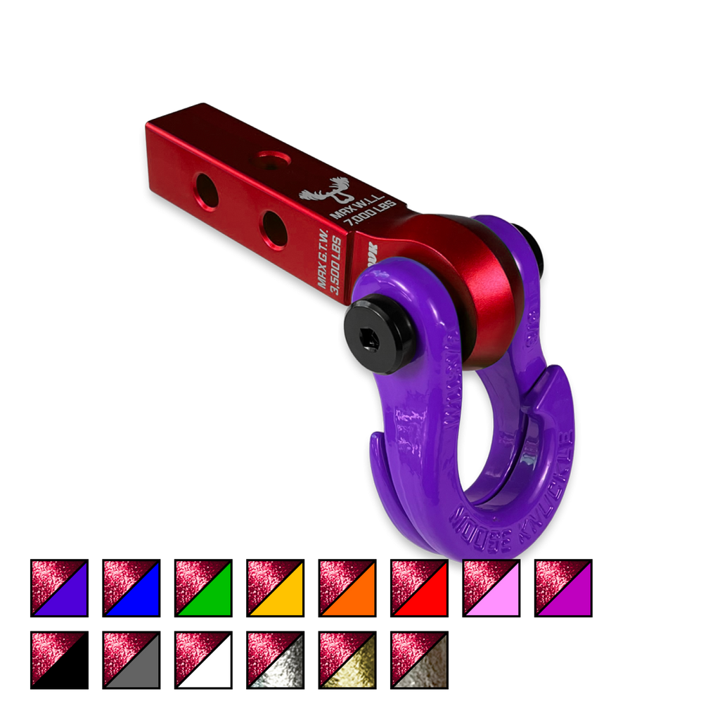 Jowl 5/8 Split Shackle and Mohawk 1.25 Receiver Combo Red Rum / Grape Escape Moose Knuckle Offroad