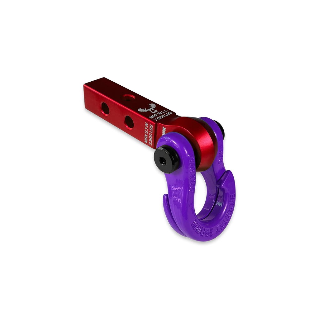 Jowl 5/8 Split Shackle and Mohawk 1.25 Receiver Combo Red Rum / Grape Escape Moose Knuckle Offroad