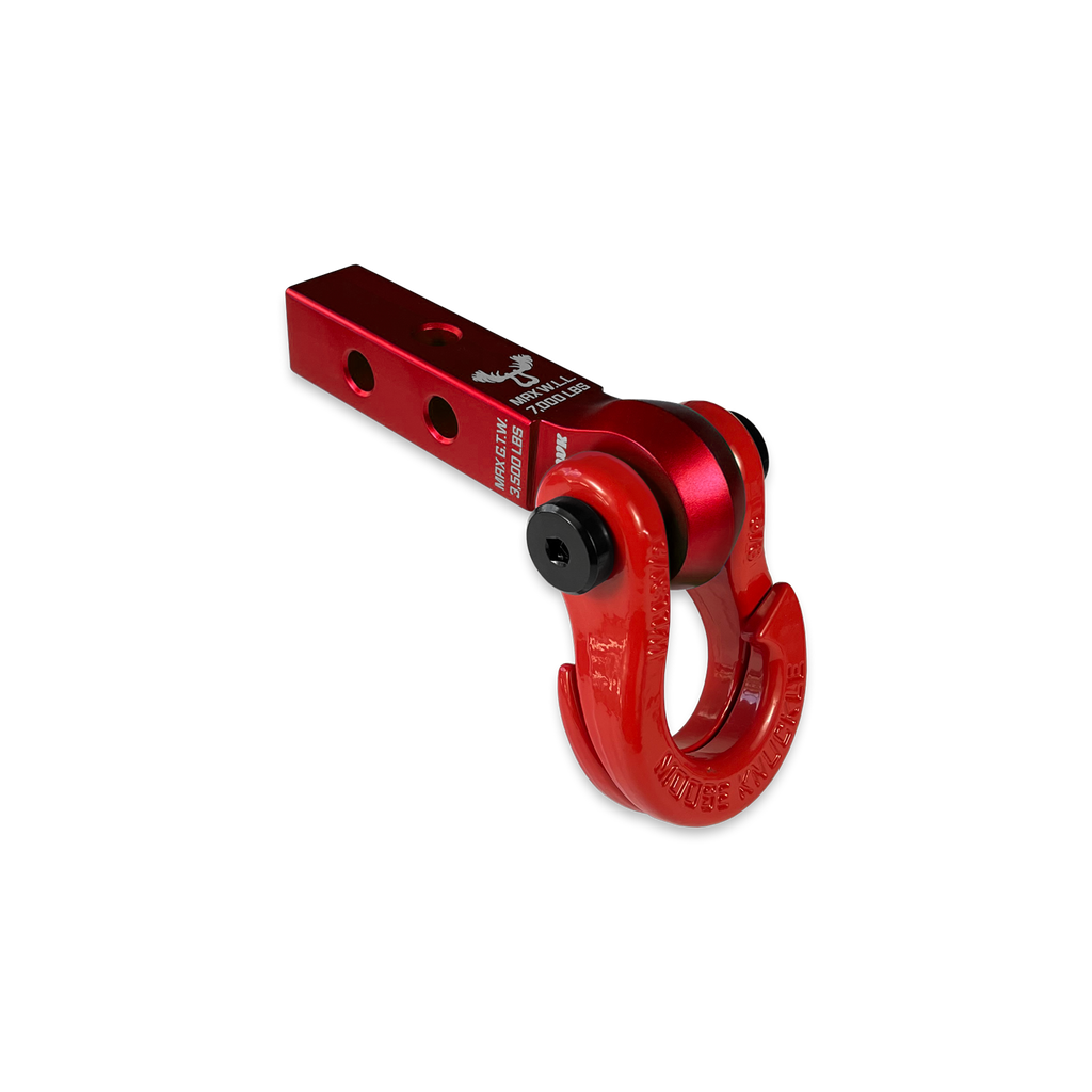 Jowl 5/8 Split Shackle and Mohawk 1.25 Receiver Combo Red Rum / Flame Red Moose Knuckle Offroad