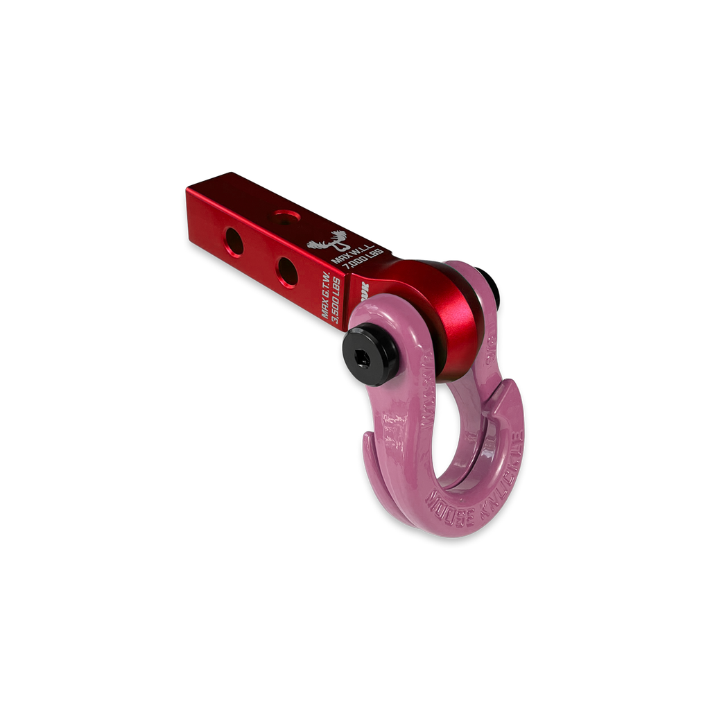 Jowl 5/8 Split Shackle and Mohawk 1.25 Receiver Combo Red Rum / Pretty Pink Moose Knuckle Offroad
