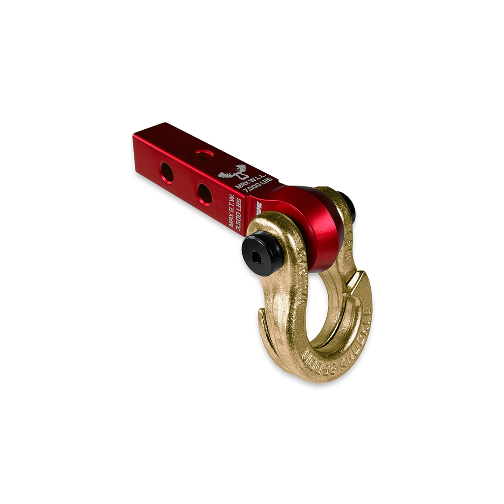 Jowl 5/8 Split Shackle and Mohawk 1.25 Receiver Combo Red Rum / Brass Knuckle Moose Knuckle Offroad