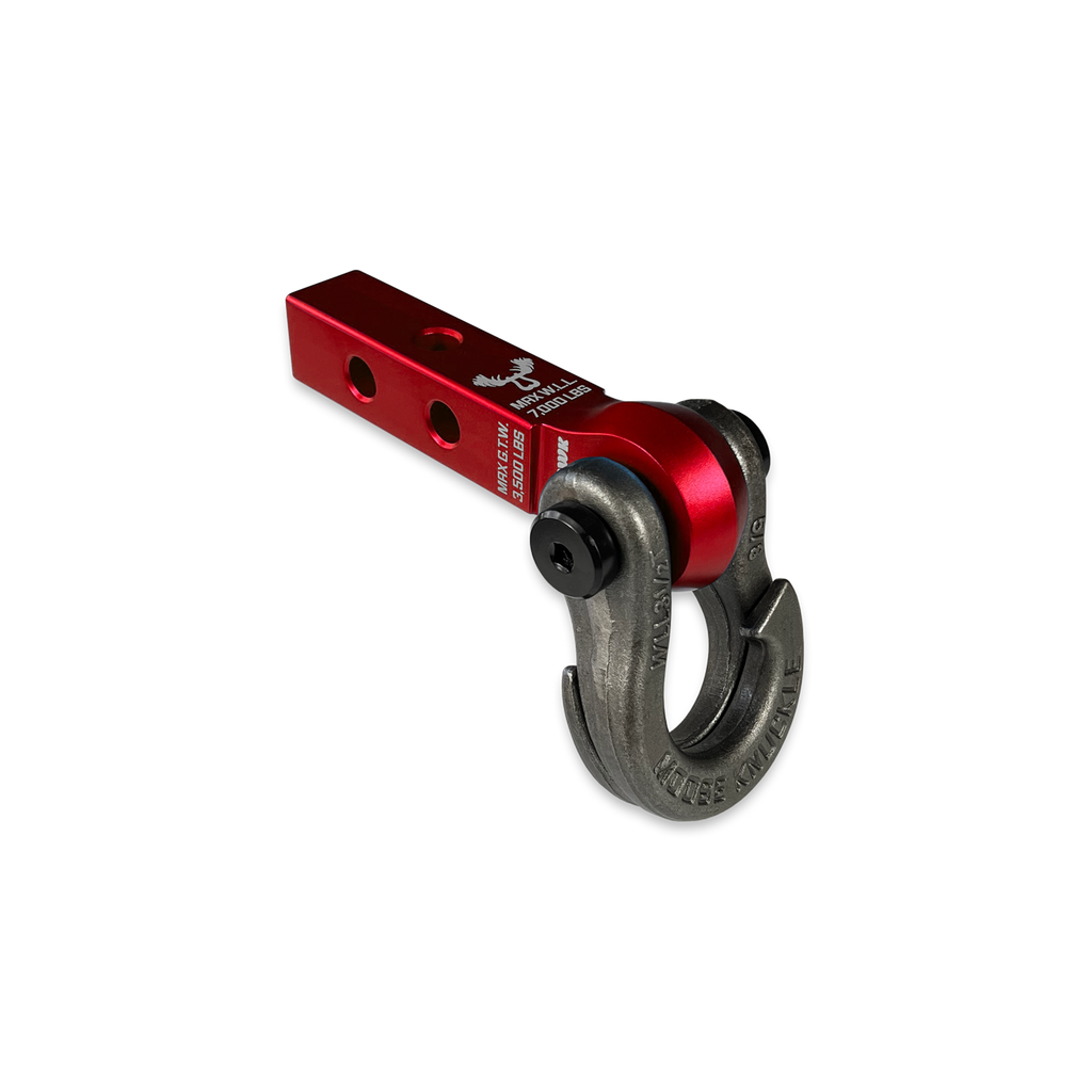 Jowl 5/8 Split Shackle and Mohawk 1.25 Receiver Combo Red Rum / Raw Dog Moose Knuckle Offroad