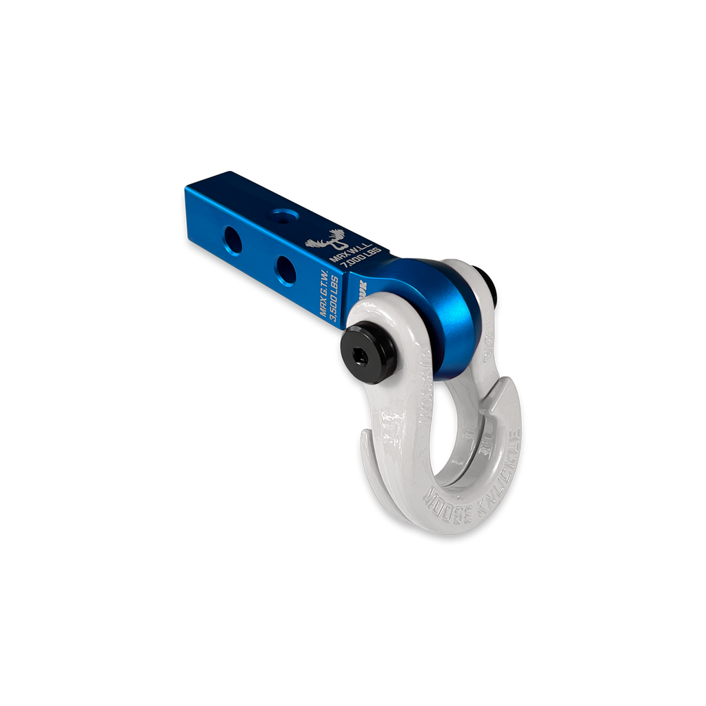 Jowl 5/8 Split Shackle and Mohawk 1.25 Receiver Combo Blue Pill / Pure White Moose Knuckle Offroad