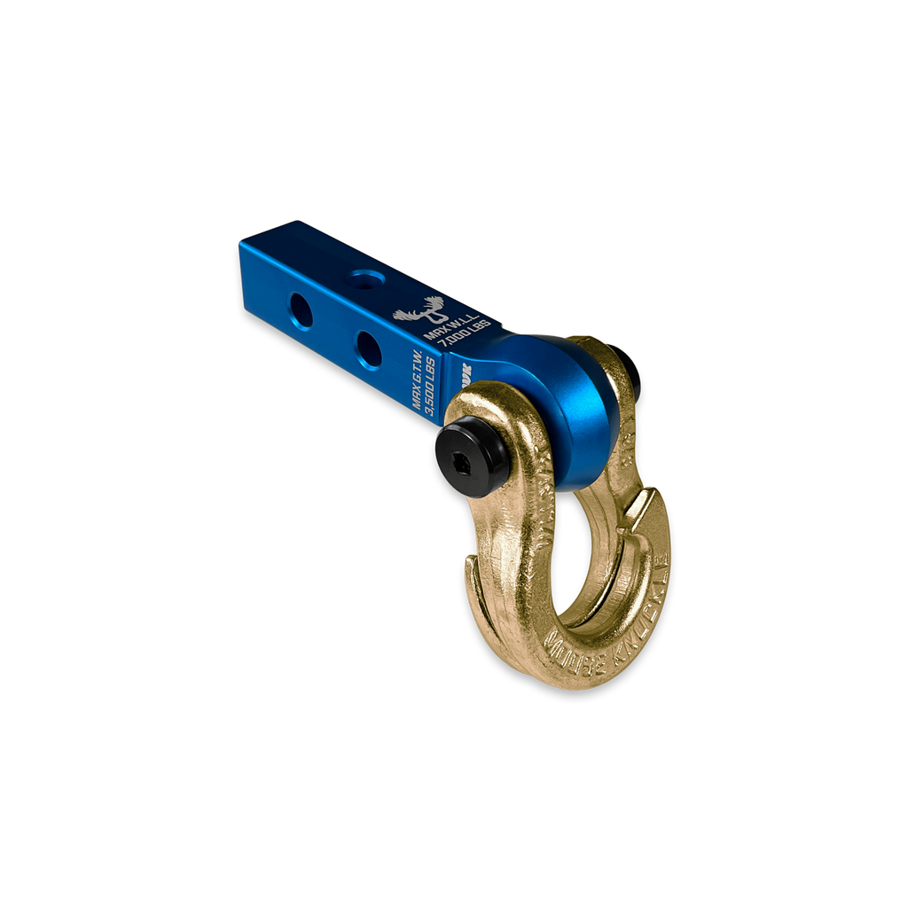 Jowl 5/8 Split Shackle and Mohawk 1.25 Receiver Combo Blue Pill / Brass Knuckle Moose Knuckle Offroad
