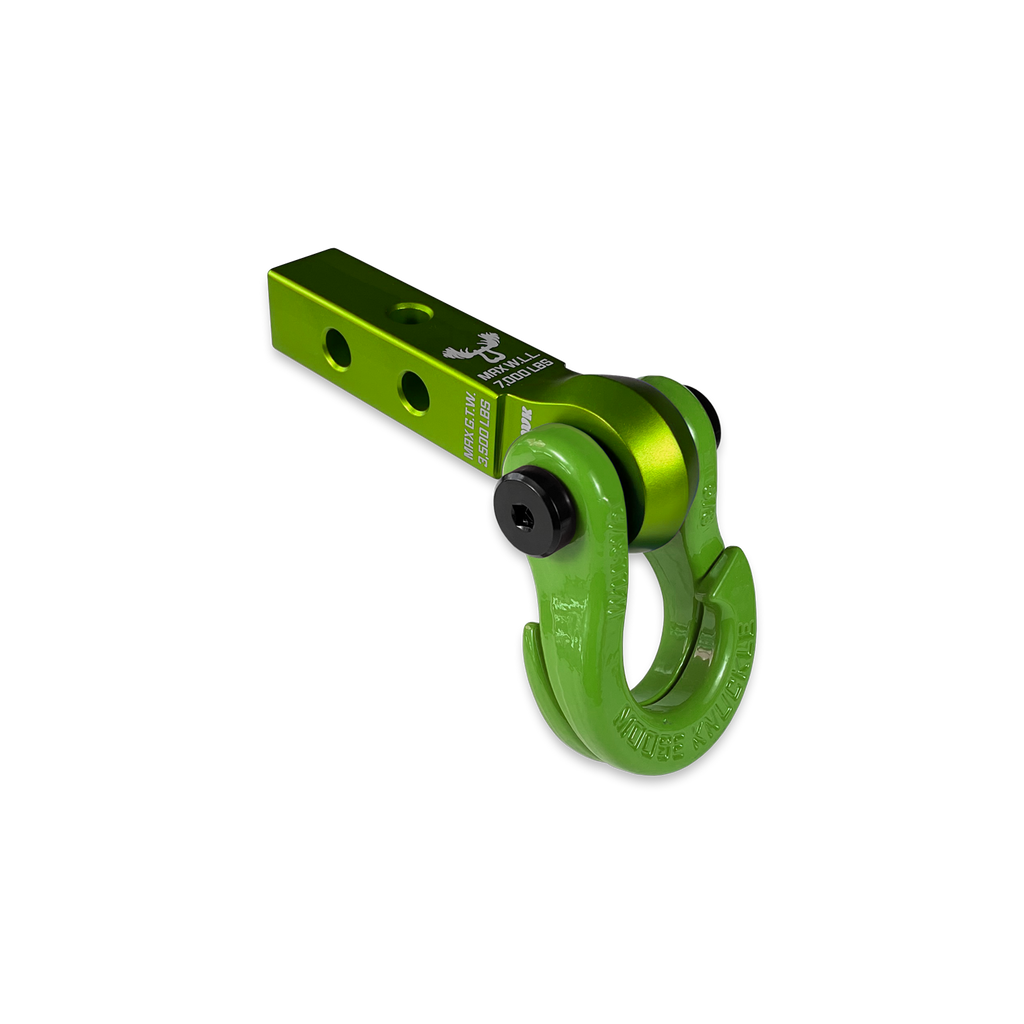 Jowl 5/8 Split Shackle and Mohawk 1.25 Receiver Combo Bean Green / Detonator Yellow Moose Knuckle Offroad