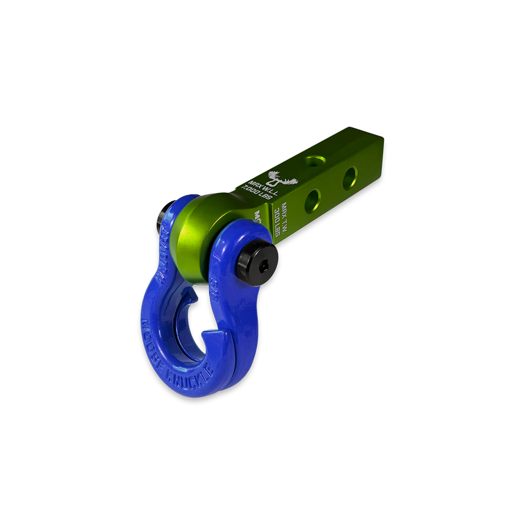 Jowl 5/8 Split Shackle and Mohawk 1.25 Receiver Combo Bean Green / Obscene Orange Moose Knuckle Offroad