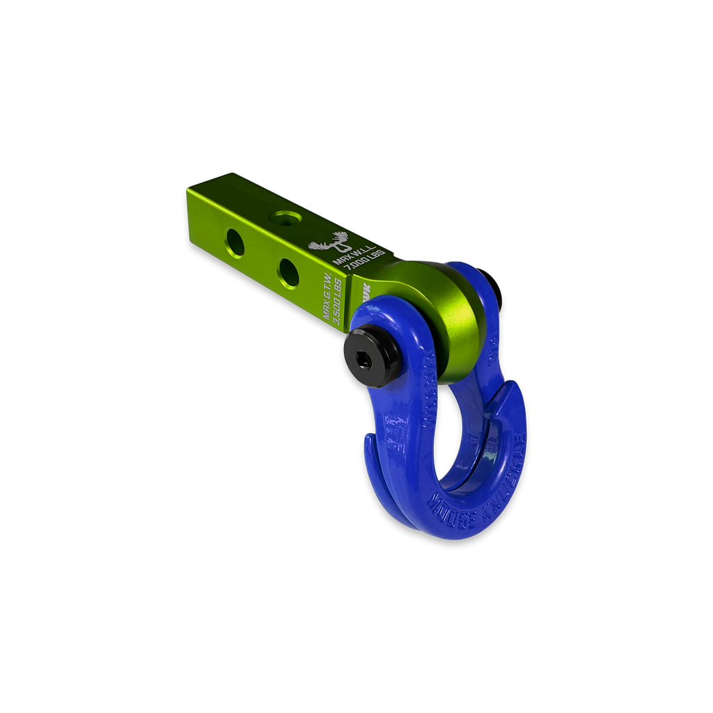 Jowl 5/8 Split Shackle and Mohawk 1.25 Receiver Combo Bean Green / Flame Red Moose Knuckle Offroad