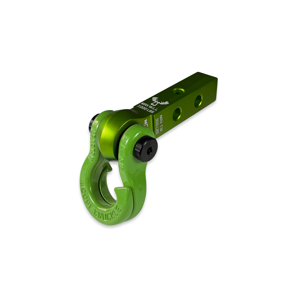 Jowl 5/8 Split Shackle and Mohawk 1.25 Receiver Combo Bean Green / Pretty Pink Moose Knuckle Offroad