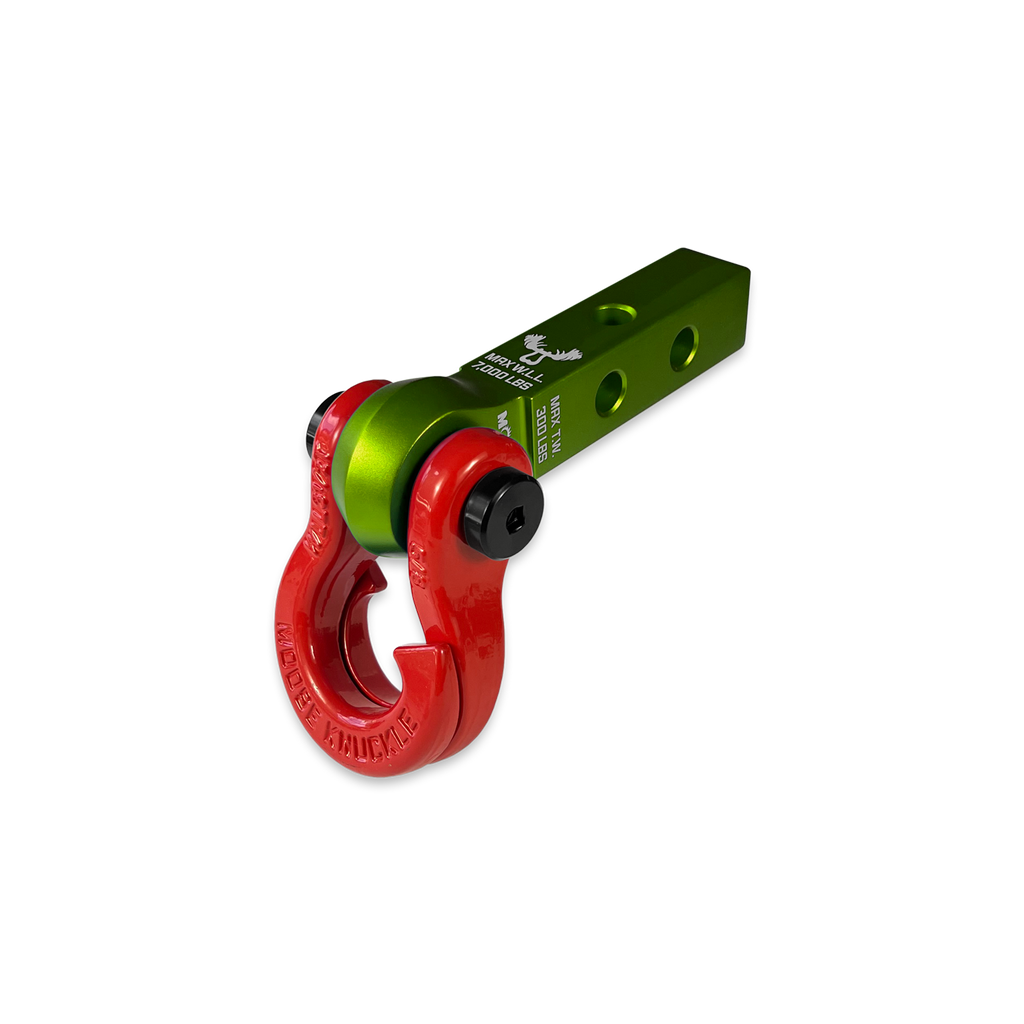 Jowl 5/8 Split Shackle and Mohawk 1.25 Receiver Combo Bean Green / Gun Gray Moose Knuckle Offroad