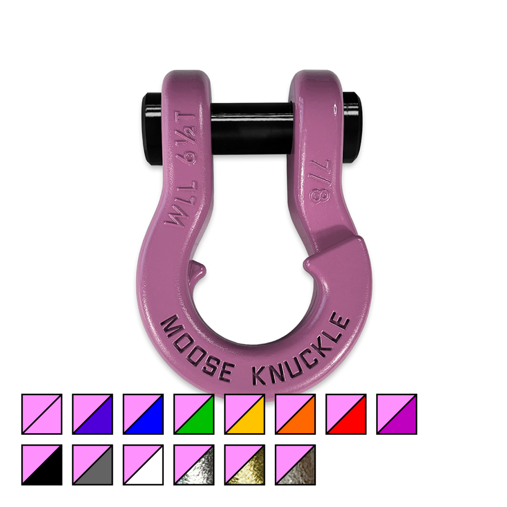 Jowl Recovery Split Shackle 7/8 Pretty Pink Moose Knuckle Offroad