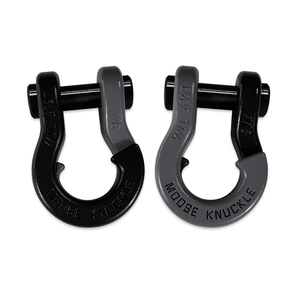 Jowl Recovery Split Shackle 7/8 Black Hole and Gun Gray Combo Moose Knuckle Offroad