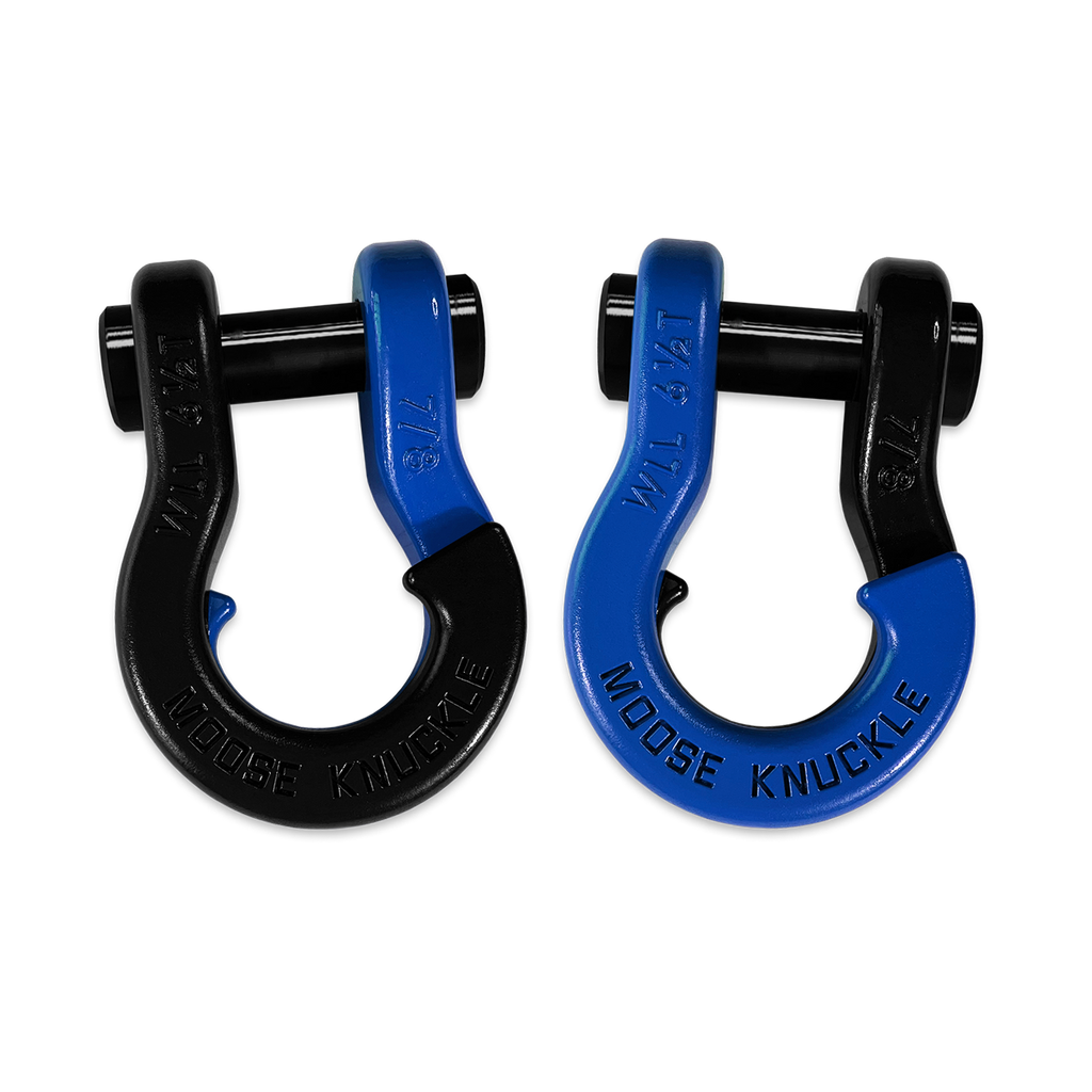 Jowl Recovery Split Shackle 7/8 Black Hole and Blue Balls Combo Moose Knuckle Offroad