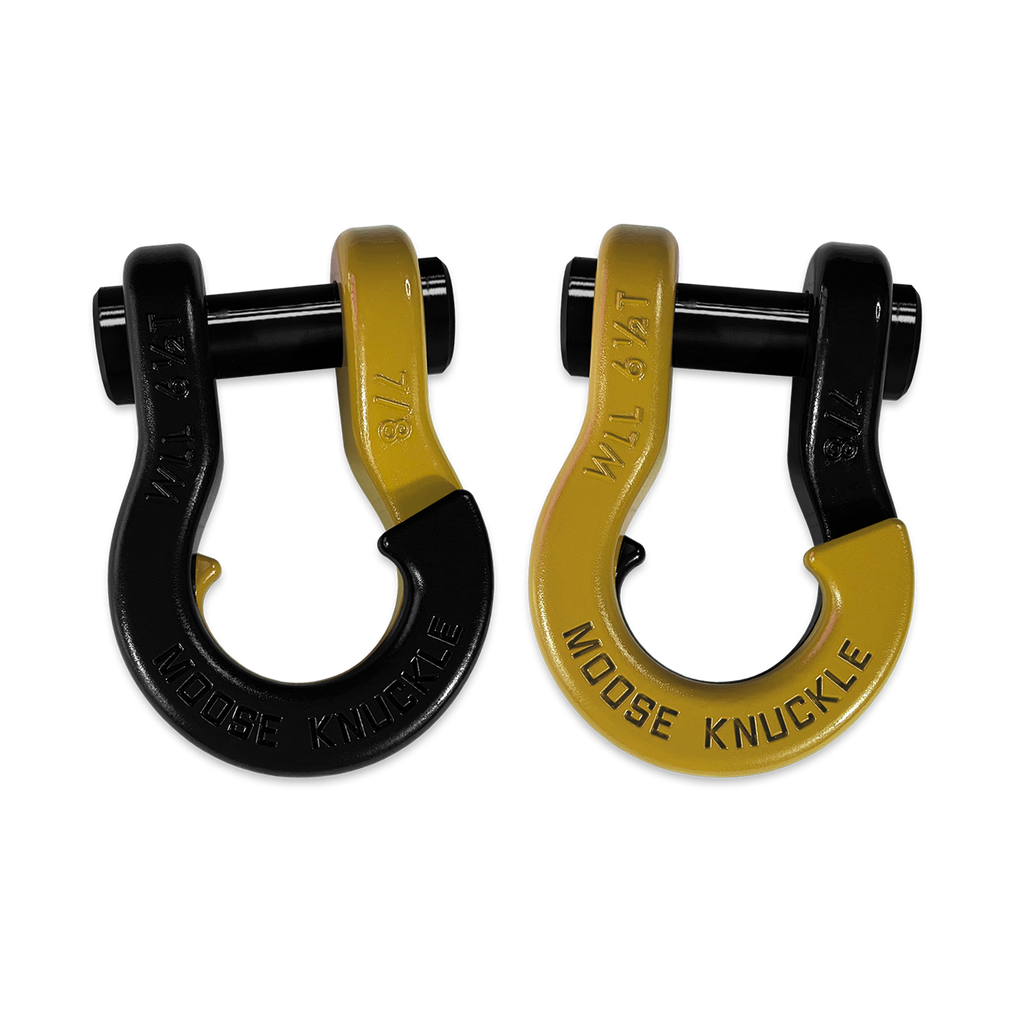 Jowl Recovery Split Shackle 7/8 Black Hole and Detonator Yellow Combo Moose Knuckle Offroad