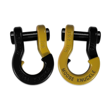 Load image into Gallery viewer, Jowl Recovery Split Shackle 7/8 Black Hole and Detonator Yellow Combo Moose Knuckle Offroad