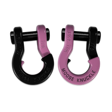 Load image into Gallery viewer, Jowl Recovery Split Shackle 7/8 Black Hole and Pretty Pink Combo Moose Knuckle Offroad