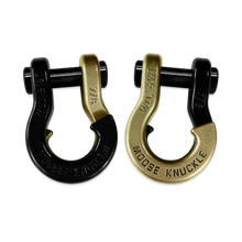 Load image into Gallery viewer, Jowl Recovery Split Shackle 7/8 Black Hole and Brass Knuckle Combo Moose Knuckle Offroad