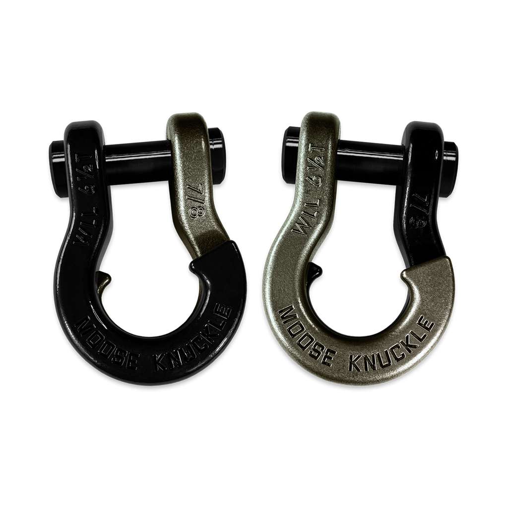 Jowl Recovery Split Shackle 7/8 Black Hole and Raw Dog Combo Moose Knuckle Offroad