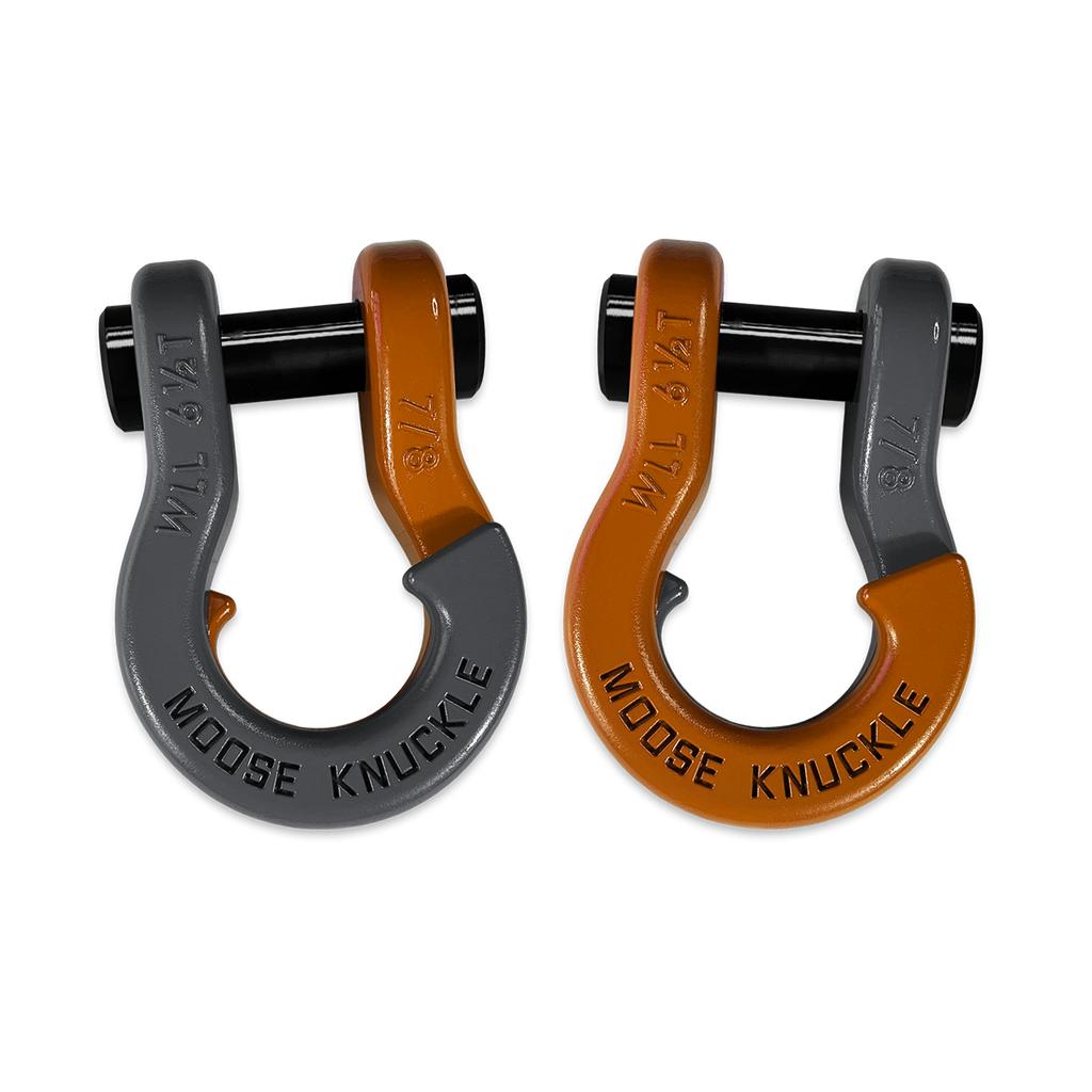 Jowl Recovery Split Shackle 7/8 Gun Gray and Obscene Orange Combo Moose Knuckle Offroad