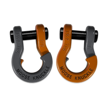 Load image into Gallery viewer, Jowl Recovery Split Shackle 7/8 Gun Gray and Obscene Orange Combo Moose Knuckle Offroad