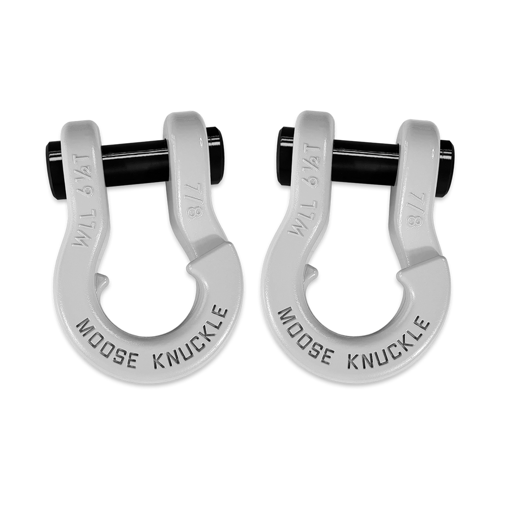 Jowl Recovery Split Shackle 7/8 Pure White and Pure White Combo Moose Knuckle Offroad