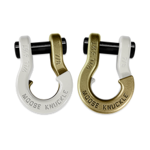 Load image into Gallery viewer, Jowl Recovery Split Shackle 7/8 Pure White and Brass Knuckle Combo Moose Knuckle Offroad