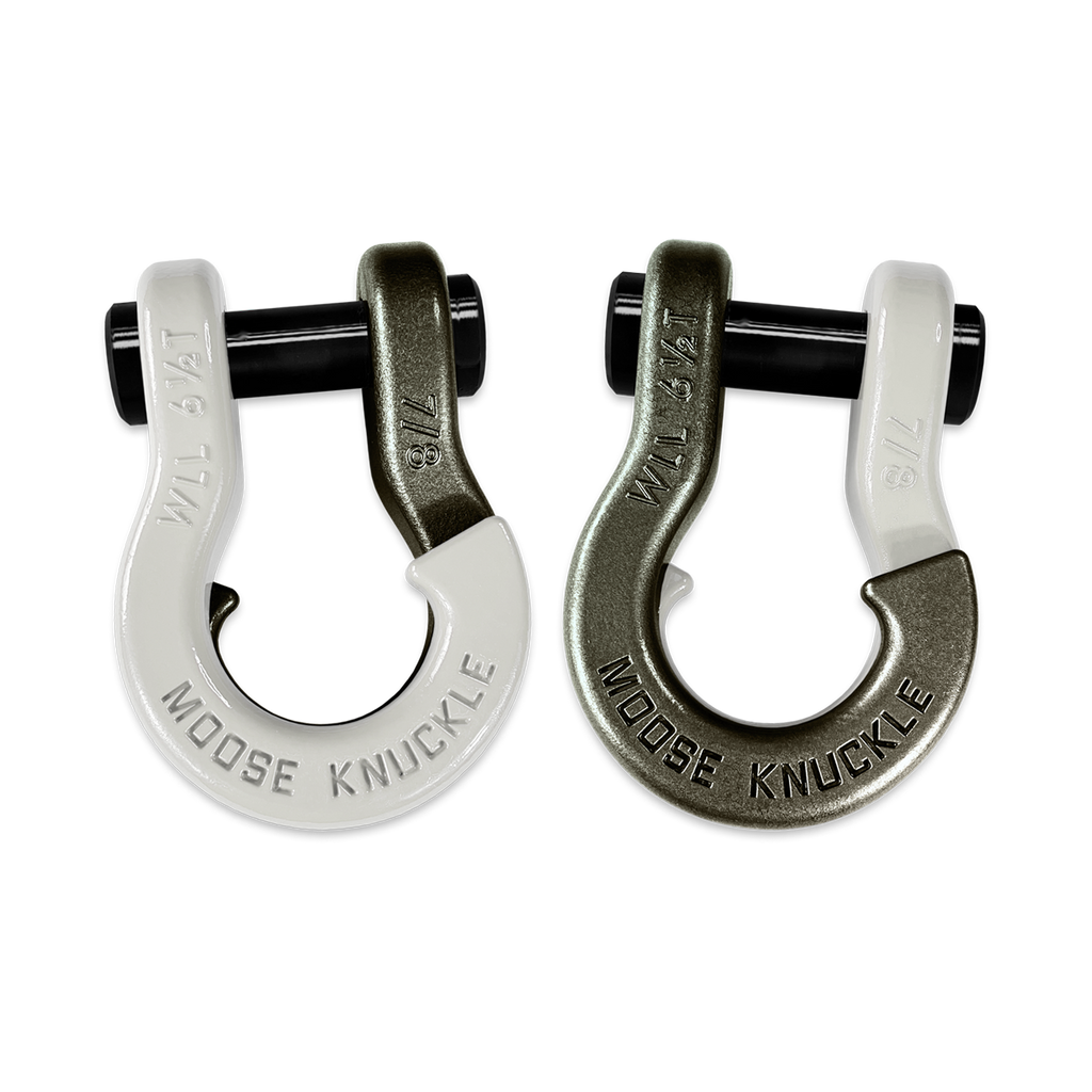 Jowl Recovery Split Shackle 7/8 Pure White and Raw Dog Combo Moose Knuckle Offroad