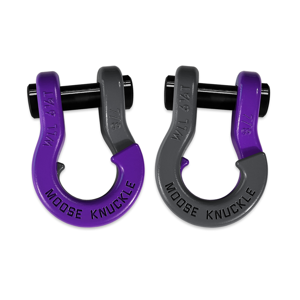 Jowl Recovery Split Shackle 7/8 Grape Escape and Gun Gray Combo Moose Knuckle Offroad