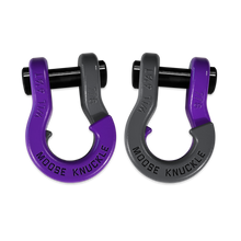 Load image into Gallery viewer, Jowl Recovery Split Shackle 7/8 Grape Escape and Gun Gray Combo Moose Knuckle Offroad