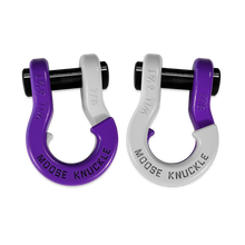 Load image into Gallery viewer, Jowl Recovery Split Shackle 7/8 Grape Escape and Pure White Combo Moose Knuckle Offroad