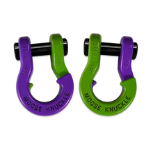 Load image into Gallery viewer, Jowl Recovery Split Shackle 7/8 Grape Escape and Sublime Green Combo Moose Knuckle Offroad